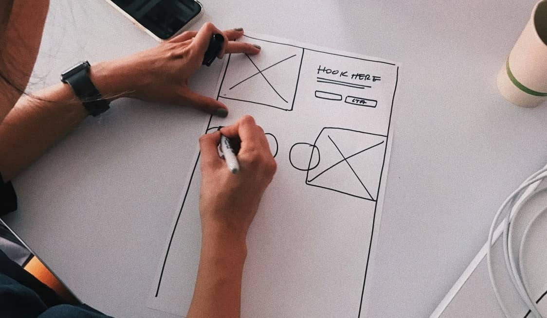 design sketches on paper
